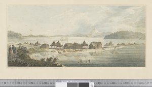 A View of the Town and Harbour of St. Peter and St. Paul in Kamtschatka by John Webber