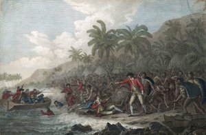 The Death of Captain James Cook on February 14 by John Webber