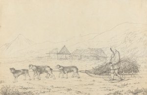 The Narta or Sledge for Burdens in Kamtschatka by John Webber