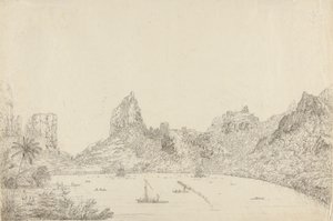 View of the Harbour of Taloo in the Island of Eimeo by John Webber