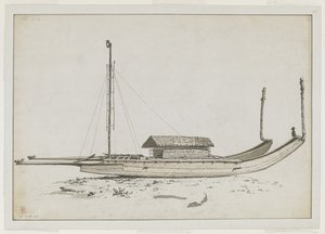 A Double Travelling Canoe of Otaheite by John Webber
