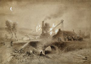Pithead and Railway by John Wilson (after) Carmichael