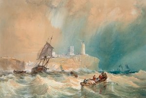 A Trading Brig Running Out of Tynemouth
