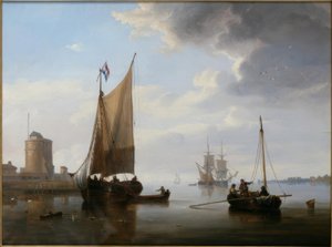 Fishermen in Calm Sea