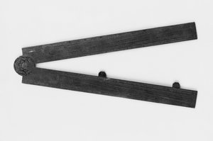 Sector Engraved with a Rose, an Hour Scale, and Incline Scale and Scales for Latitude, Chords, Tangents, Sines and Others
