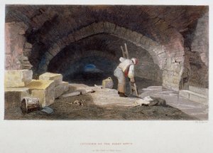 Interior of the Fleet Ditch at the back of Field Lane, City of London, 1851 by John Wykeham Archer