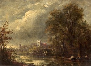 On the Stour by John manner of Constable