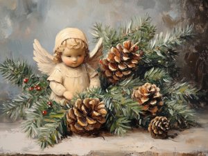 Christmas Angel Pinecones