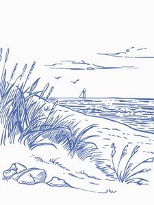 Serene Coastal Sketch