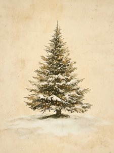 Snowy Christmas Tree Lights