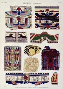 Illustrations of Painted Designs from the Wrappings of the Mummies, Hypogees, Thebes (Plate 58 from Vol II of 