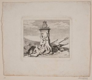 Vignette with Two Genii by Jonas Haas