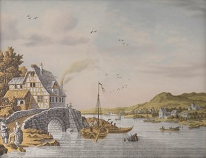 Houses along a River