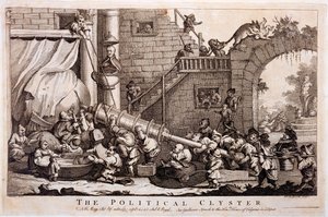 The Political Clyster, Print Made by William Hogarth, 1757