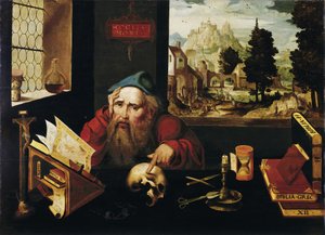Saint Jerome in His Cell, 1520s by Joos van Cleve