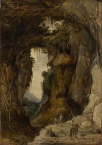 Landscape with Grotto and a Rider by Joos de Momper the younger