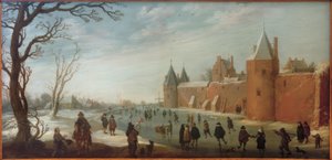 Ice Skaters in the City Moat