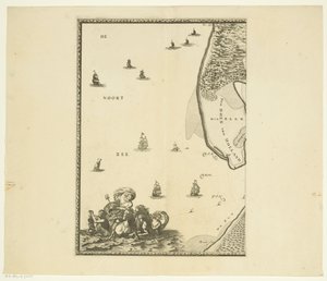 Map of the Meuse from Rotterdam to the North Sea (First Part)