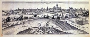 A Slate Quarry in Angers, 1561 by Joris Hoefnagel