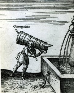 An Apprentice Fetching Water from a Fountain (detail) by Joris Hoefnagel