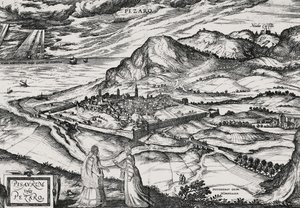City of Pesaro, engraving by Joris Hoefnagel by Joris Hoefnagel