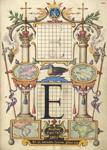 Guide for Constructing the Letter E by Joris Hoefnagel
