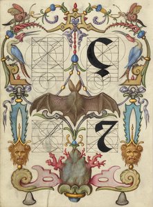 Guide for Constructing the Letters ç and Tironian Et by Joris Hoefnagel