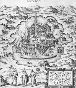 Map of Mexico, illustration from 