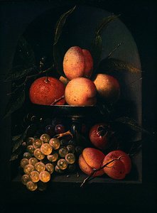 A Tazza of Fruit in a Stone Niche by Joris van Son