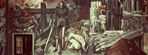 Cortez and the Cross, from The Epic of American Civilization by José Clemente Orozco