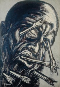 Head Pierced with Arrows (from the Los teules series) by José Clemente Orozco