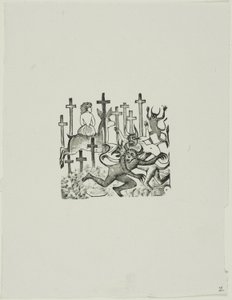 Devils in the Graveyard by José Guadalupe Posada