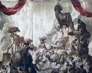 Decoration in the ballroom of Hotel Wandel in Paris, 20th century by José María Sert