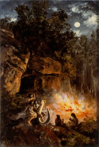 Scene from the Quaternary Upper Paleolithic Period by José María Velasco