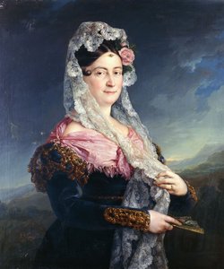 Portrait of Dona Maria de los Dolores Gomez de las Casas e Ibarrondo, the First Marquise of Ulagares, Standing Three-Quarter Length