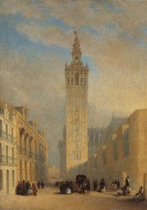 The Giralda Seen from Calle Placentines by José Domínguez Bécquer