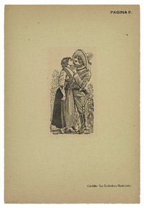 A Maderista and His Beloved Kiss Farewell by José Guadalupe Posada
