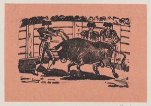 A Torero Placing Banderillas into the Bull