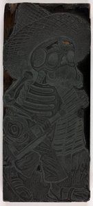 Printing Block for Calavera of the Masses, No. 2 by José Guadalupe Posada