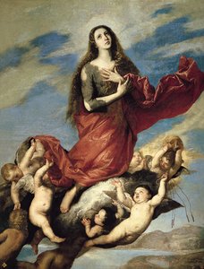 Mary Magdalene Taken up to Heaven by Jose de Ribera