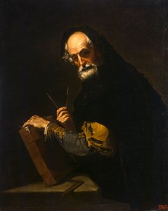 Philosopher with a Book, a Compass and Goniometer by Jose de Ribera