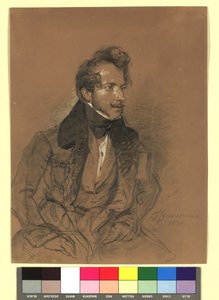 Friedrich Gauermann (1807-1862), Painter, Graphic Artist by Josef Danhauser
