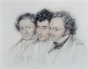 Friends of the composers Johann Baptist Jenger, Anselm Huttenbrenner and Franz Schubert