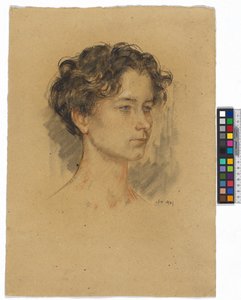 Head of a Woman by Josef Engelhart