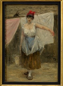 Laundry Girl by Josef Engelhart