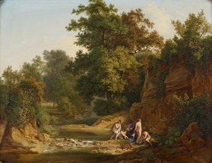 Landscape with Bathers by Josef Feid