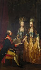 Portrait of Emperor Joseph II at the Spinet with his Sisters Maria Elisabeth and Maria Anna