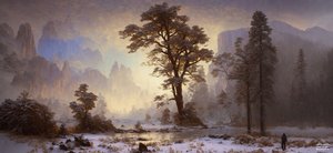 JJM Recreates Bierstadt-A: Valley of Yosemite Snowfall
