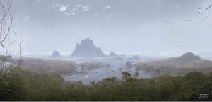 JJM Recreates Friedrich-C-D: Rocky Reef on the Seashore (Panorama) by Josef Johann Michel
