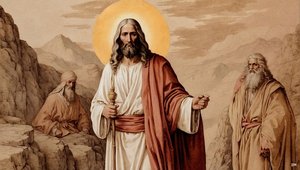 Jesus Transfiguration with Moses and Elijah 02